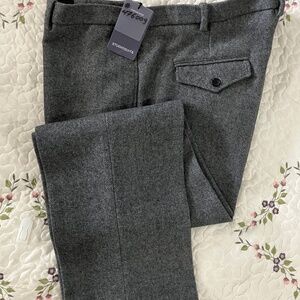 Gray Heavy Tweed Pants